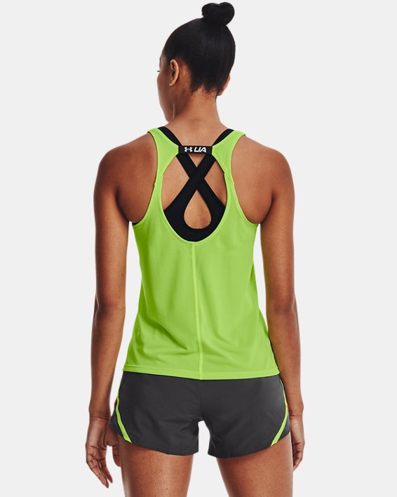 Women's UA Fly-By Tank, Green, pdpMainDesktop image number 1